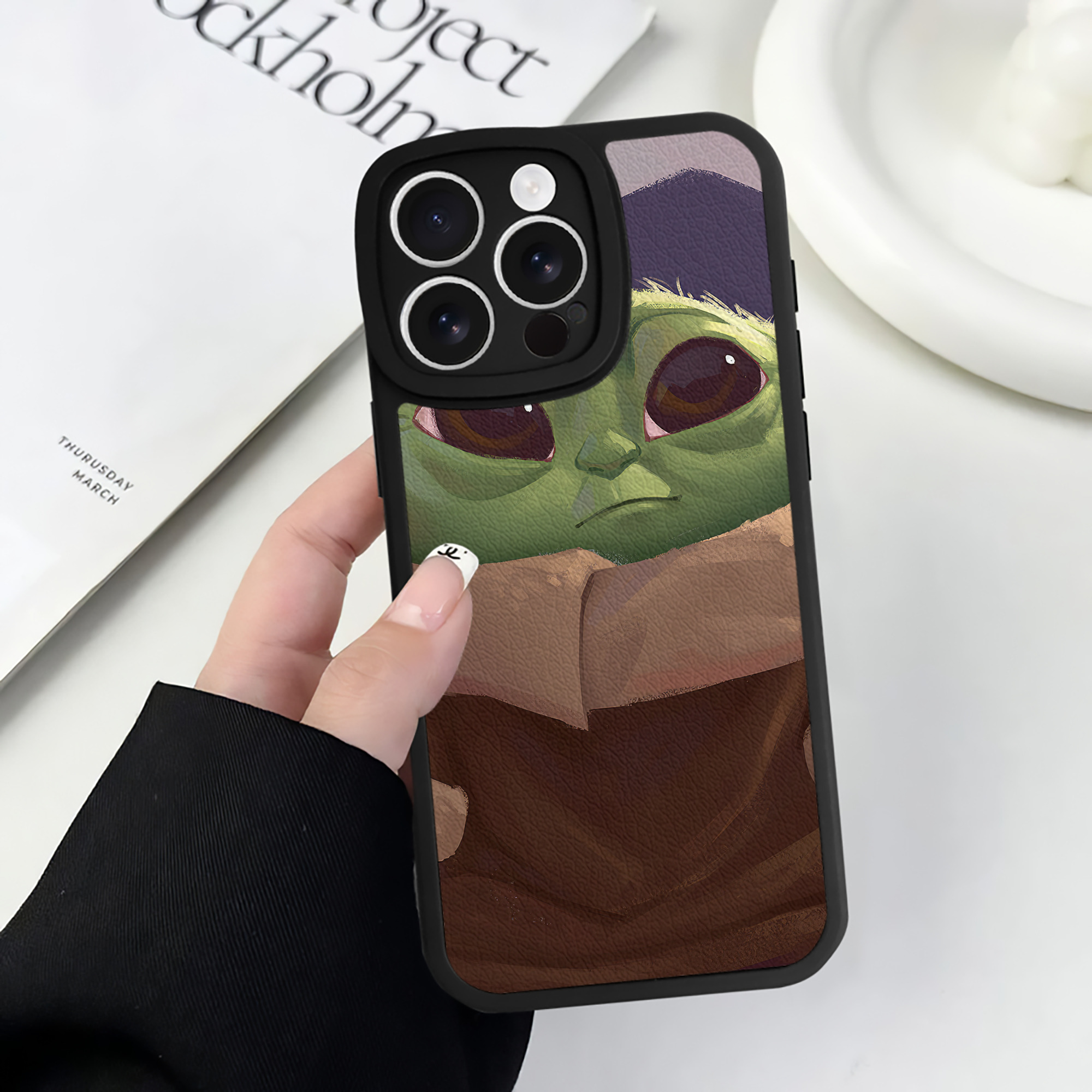（画像用） スター・ウォーズ Star Wars 【iPhone 16シリーズ対応】シリコンスマホケース（レザー調） 材質：シリコン